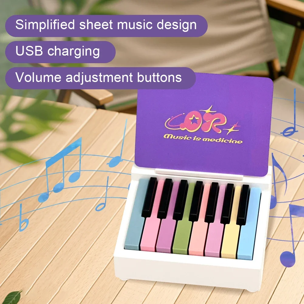 Olivia Piano Calendar Music Sheets Toy Desktop Peripheral Ornaments Piano Desk Calendar Mini Gift for Fans