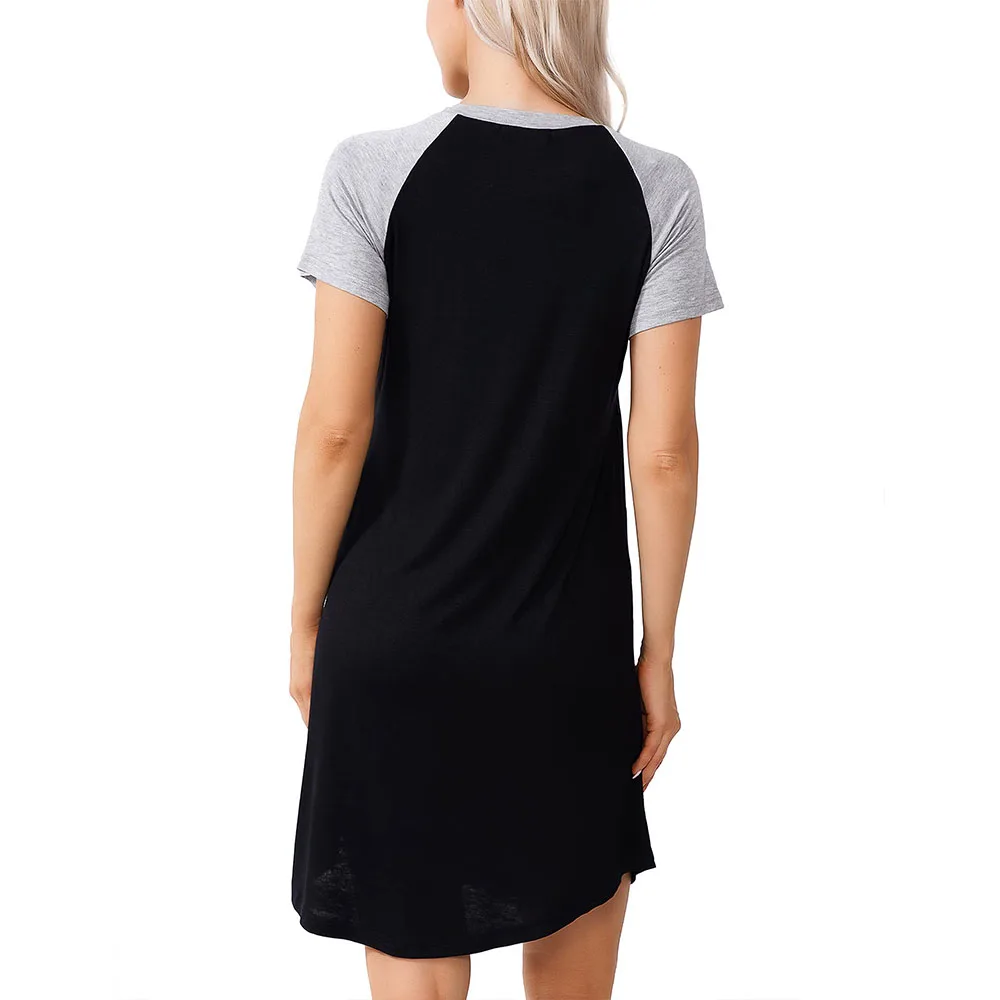 2024 Summer Nursing Gown 3 in 1 Delivery/Labor/Nursing Nightgown Women Maternity Hospital Gown Zipper Breastfeeding Sleepwear 2