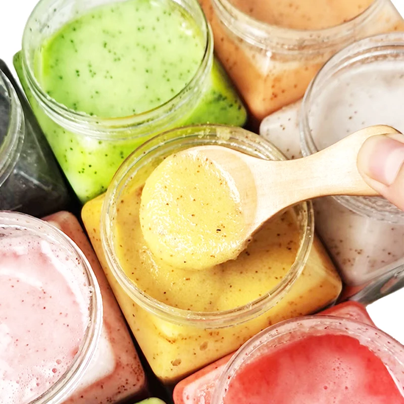 Strawberry Body Scrub 500g Moisturizing Oil Control Cleans Soften Chicken Skin Keratin Friction Mud Scrub Care Products