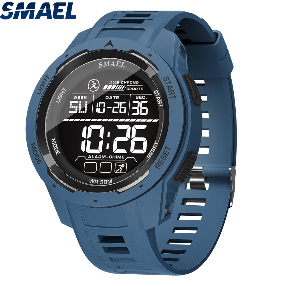 SMAEL Men's Waterproof Digital Sports Watch with LED Light and Stopwatch