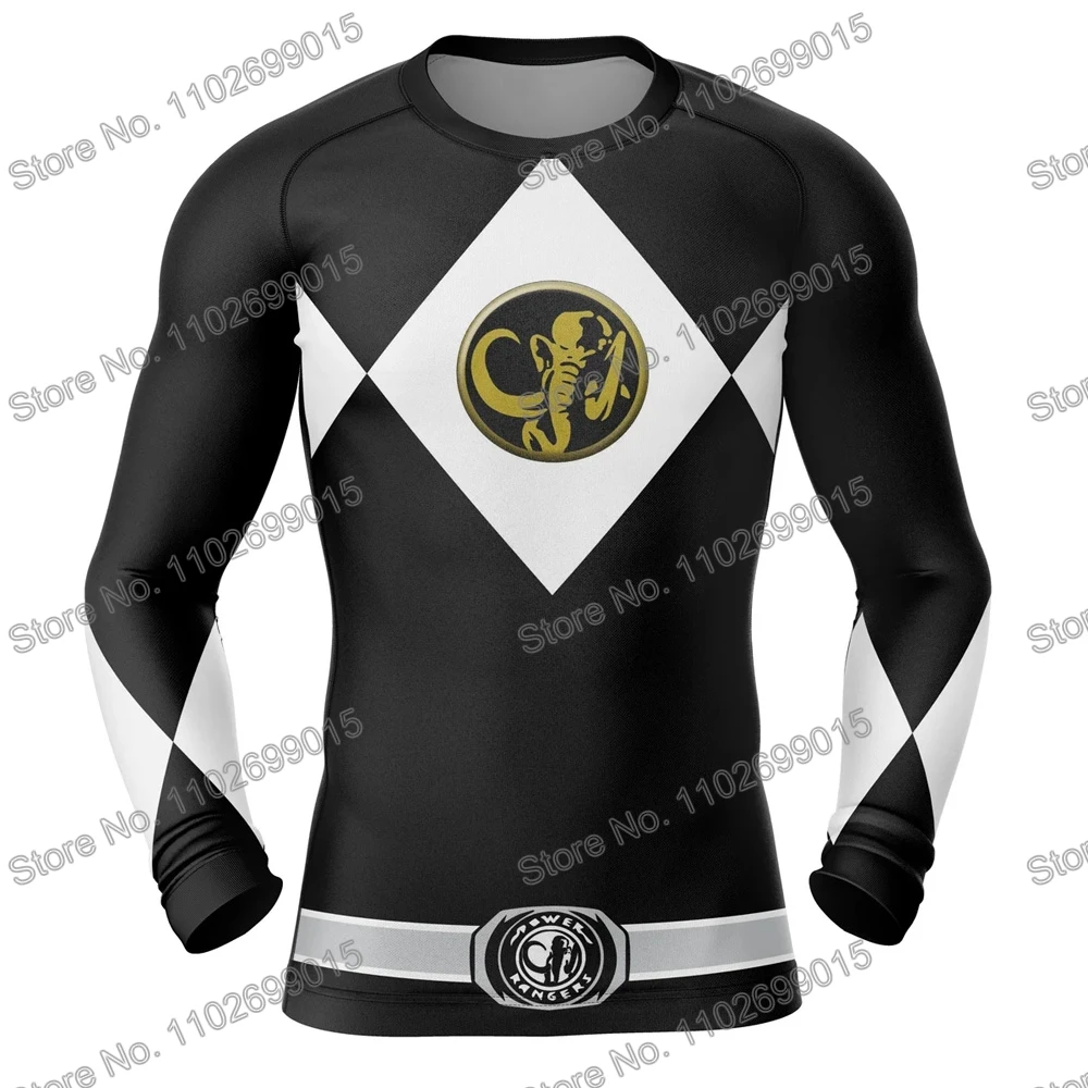 Super Sentai Surfing Diving T-Shirt Tight Long Sleeve Rash Guard Swimwear Men UV Protection Surf Clothing Beach Floatsuit Tops