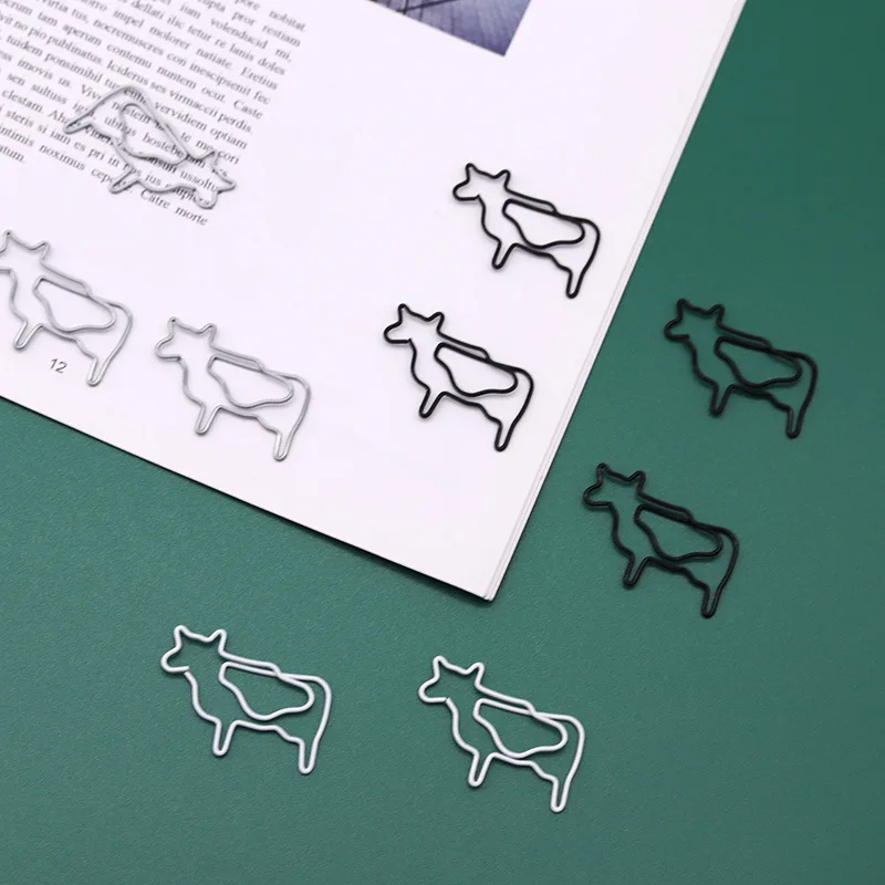 Paper Clips Metal Decoration Accessories Cute Modeling Papers Clip Color Cartoon Animal Paper Clip Clips Decorative 10pcs