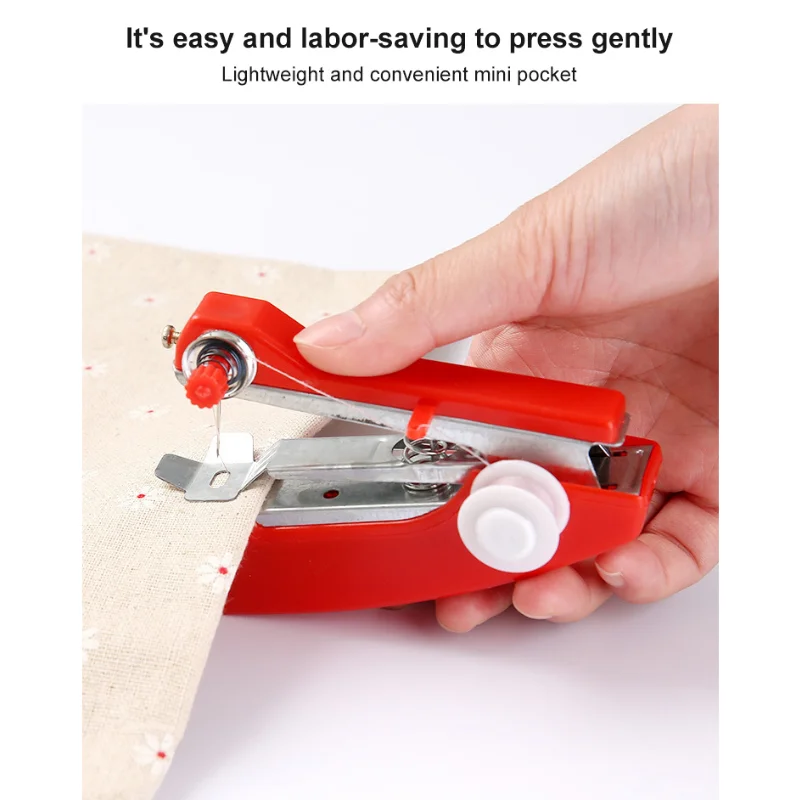 Sewing Machine Synchronizer Handheld Sewing Machine Portable Mini Manual Simple Operation Sewing Instrument Useful Portable Machines Tool Accessories