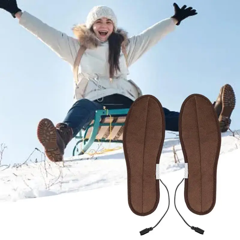 Heated Insoles USB Heating Shoes Insoles USB Electric Heating Thermal For Skiing Hunting Outdoor Fishing Hiking