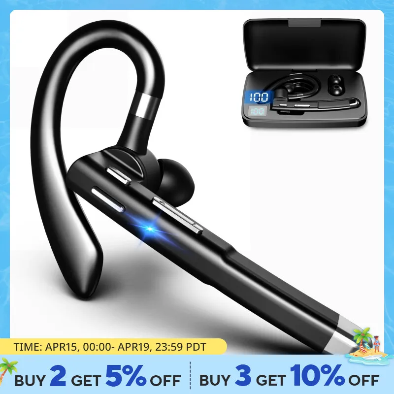 노이즈 캔슬링 스포츠 방수 디지털 디스플레이 헤드폰, 블루투스 헤드셋, YYK520 