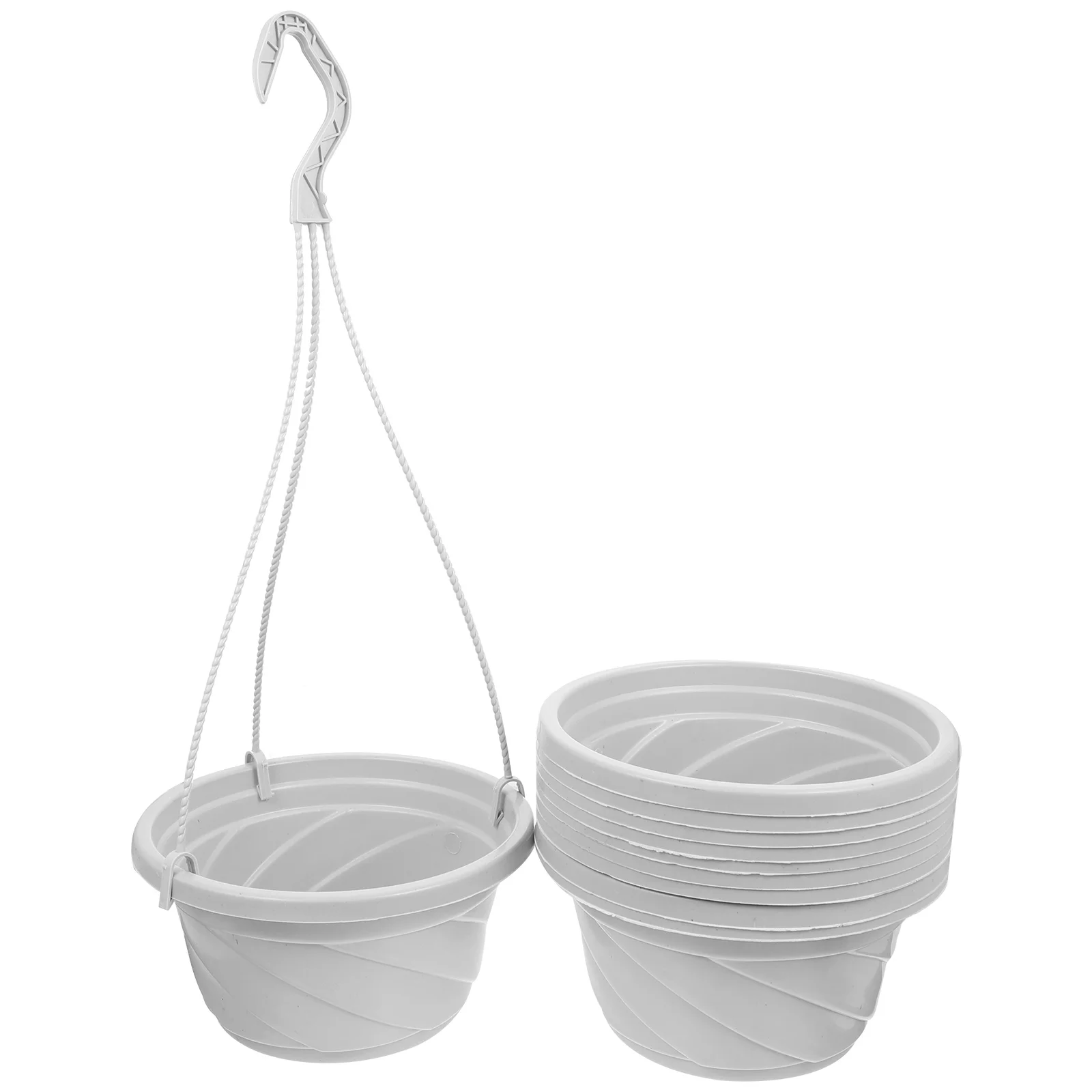 

Hanging Type Flower Basket Octagonal Plastic Flower Pot Decors Plastic Hanging Plant Pot Adornments Home Decor