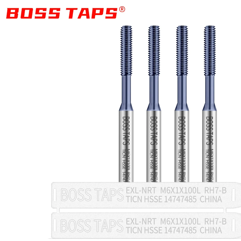 HSSE-M42 JIS Standard Long Shank 80L 100L 120L 150L Roll Forming Tap M1.6 M2 M3 M4 M5 M6 M8 Machine