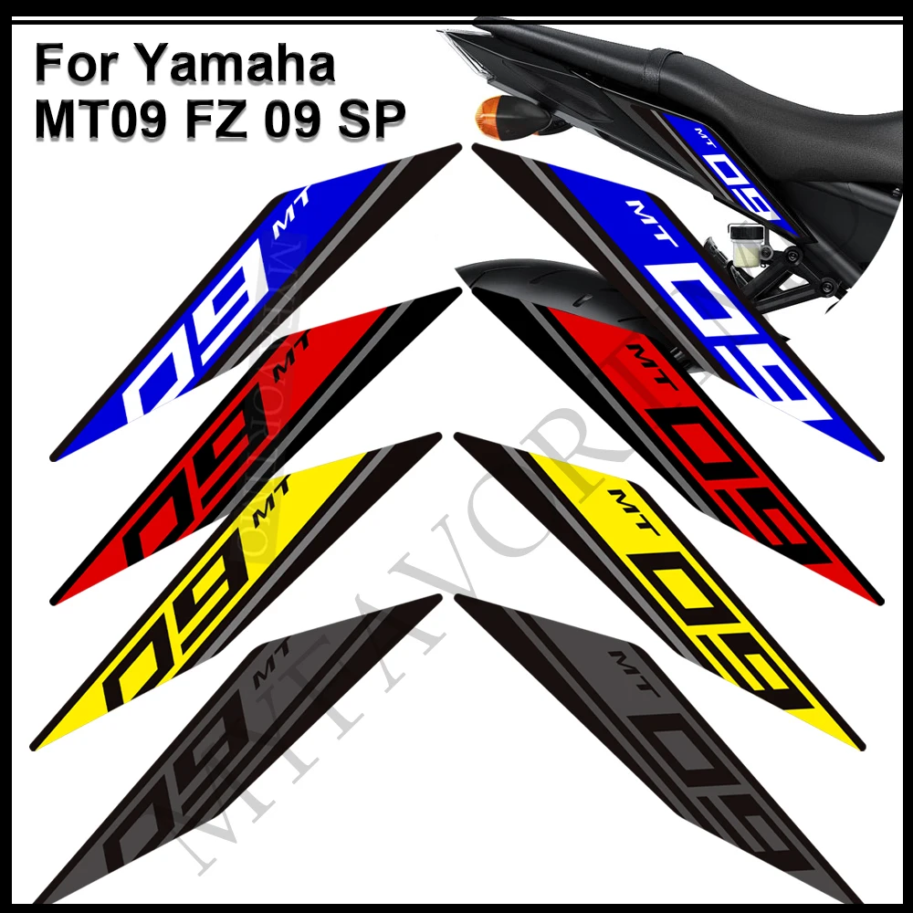 For Yamaha MT09 MT 09 FZ SP Tank Pad Protector Stickers Fairing Motorcycle Knee Decal Fender 2017 2018 2019 2020 2021 2022 2023