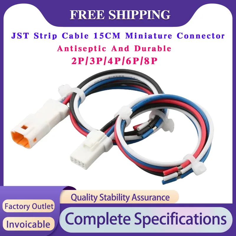 5/20/100SetsJSTConnectorWithCable15CMMaleFemaleMatingPlug2/3/4/6/8PinMiniatureWaterproofCarMotorcycleConnector-AliExpress