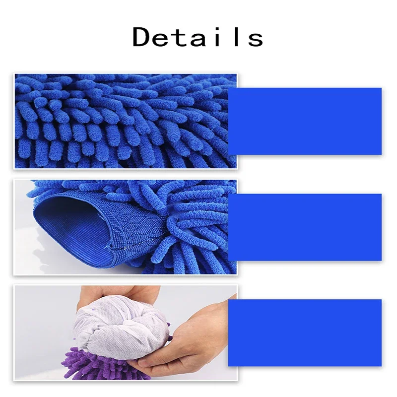 Microfiber Car Mitt Waterproof Car Wash Microfiber Gloves for Car Cleaning