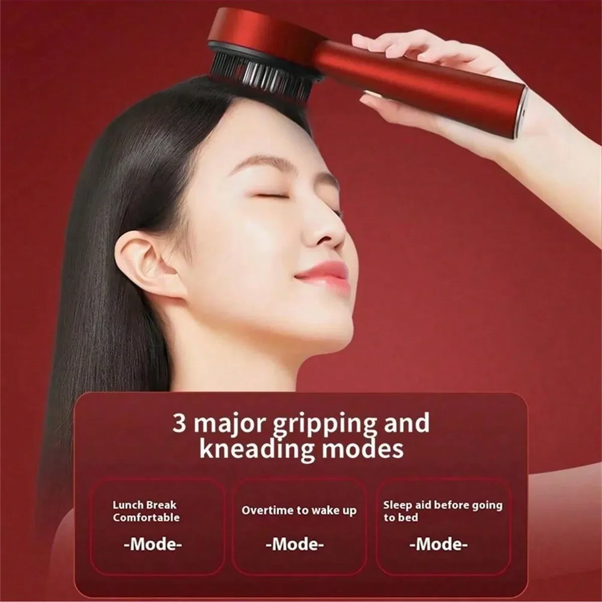 Red Hair Growth Comb Device For Damaged Hair Repair Massage