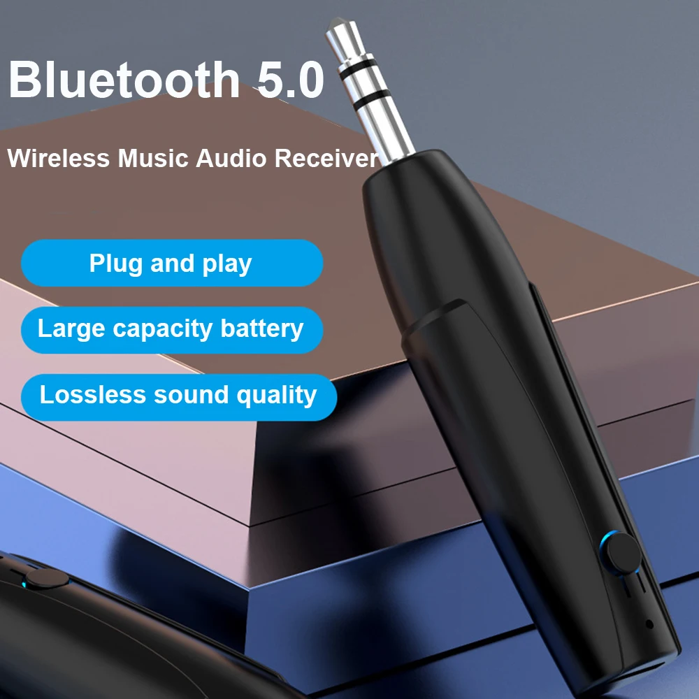 

3,5 мм разъем Bluetooth-совместимый аудиоресивер 5,0 для автомобиля Plug And Play беспроводная поддержка SBC HD аудио декодирование