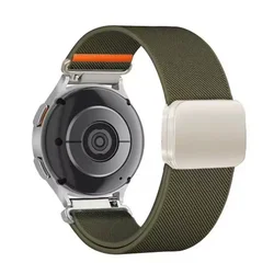 Nylon Sport Elastic Watch Strap - Universal 20mm/22mm Adjustable Watchband - 22mm Width (Army green)