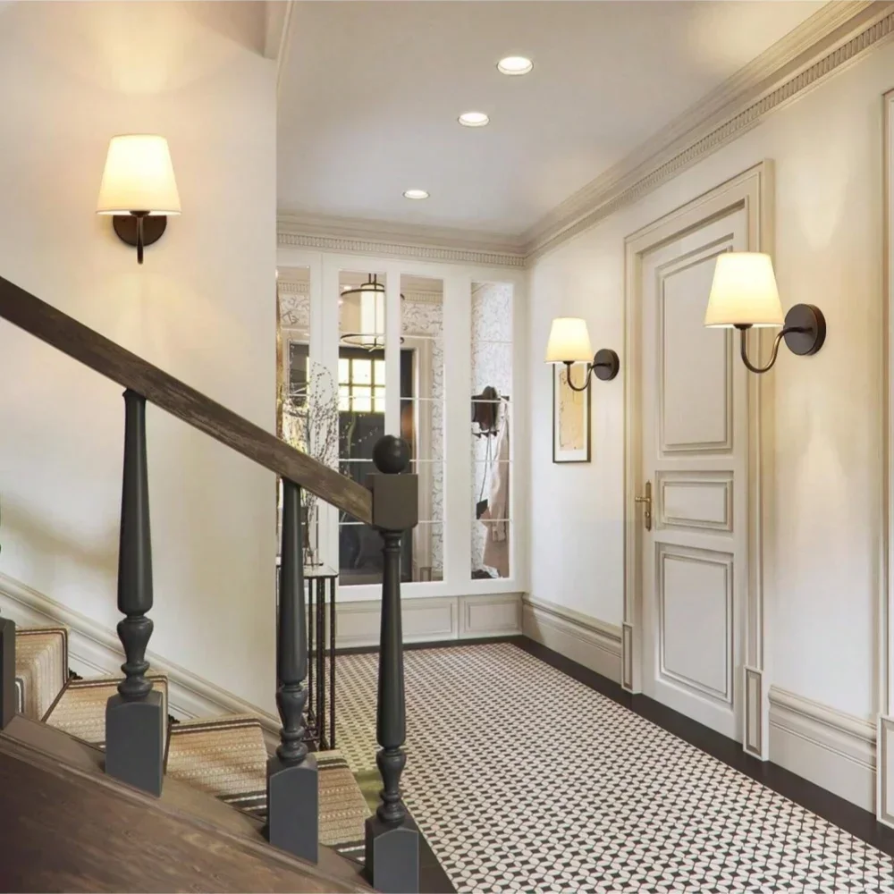 مصباح جداري كلاسيكي قابل لإعادة الشحن RGB، بدون أس...