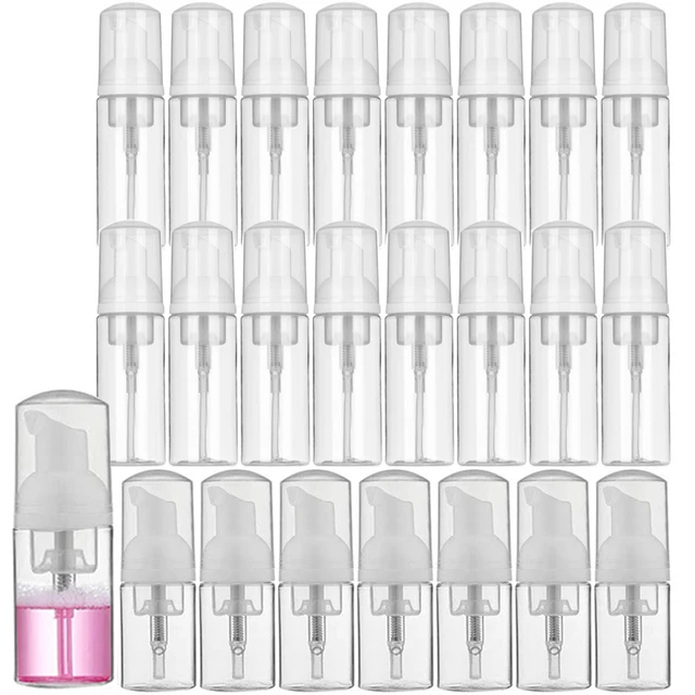 ขวดปั๊มโฟมพลาสติกสำหรับทำความสะอาดใบหน้าที่ว่างเปล่าขวดเครื่องสำอางเครื่องจ่ายสบู่เหลวเจลล้างมือเติมได้20/30/50ชิ้น30มล. 50มล. 60มล. 1