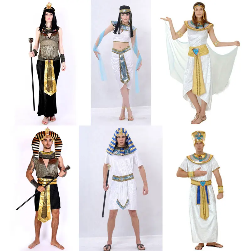 

Halloween Costumes Ancient Egypt Egyptian Pharaoh King Empress Cleopatra Queen Costume Cosplay Clothing for Men Women