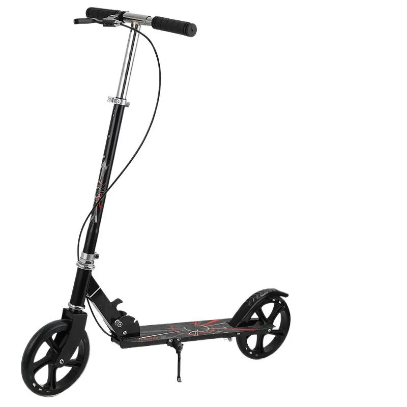Portable Foldable 2 Wheel Hand Brake Outdoor Urban Campus Transportation Skateboard New Youngsters Non-electric Kick Scooter