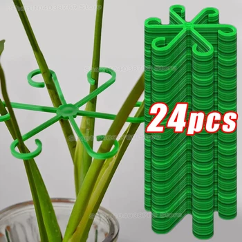 Picchetti di supporto per stelo per piante da fiore Struttura per supporto per piante da appartamento rampicanti Giardino in plastica Senza pali Traliccio Supporto per piante da interno Cerchi per rack 1