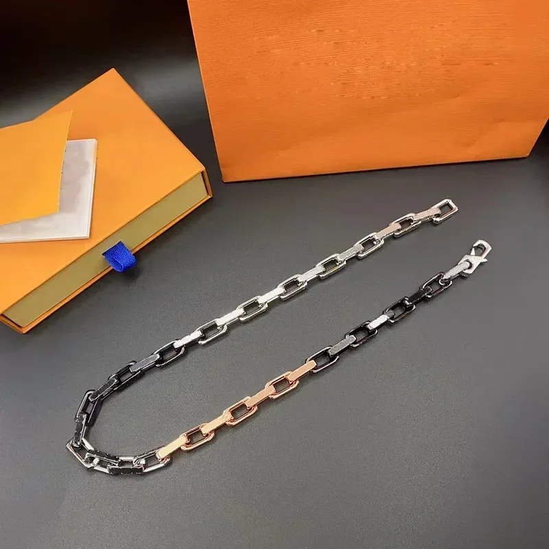 New Fashion Rose Gold Black Silver Three Color Bamboo Knot Bracelet Necklace Jewelry Set Party Charm