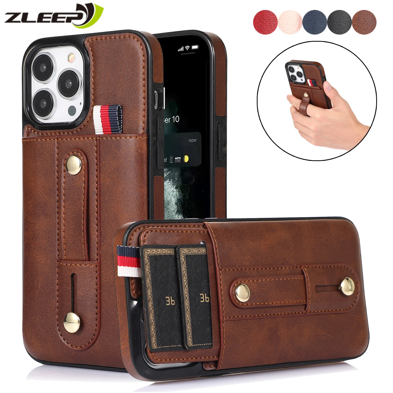 Pull Leather Case For iPhone 13 12 Mini 11 Pro XS Max XR X 8 7 6 6S Plus SE 2020 Stand Holder Wallet Card Slots Phone Bags Cover iphone 13 case leather