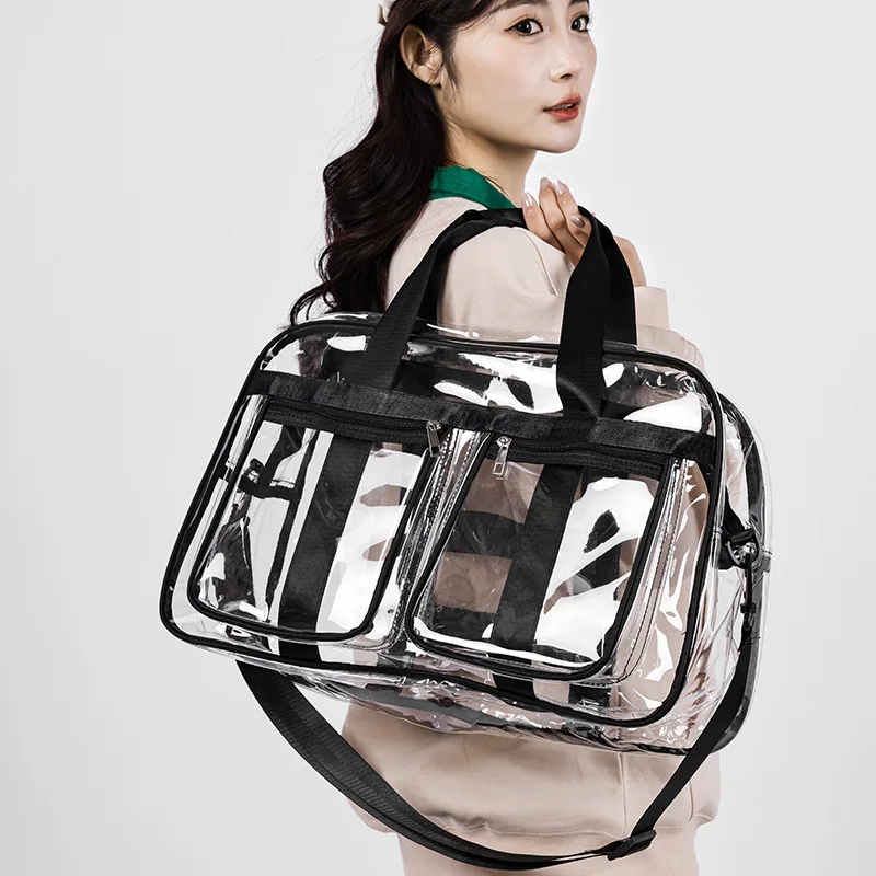Transparent PVC Waterproof Backpack for Women & Men Large Capacity Travel Bag with Stylish Design School Unisex Backpack