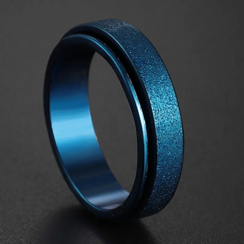 8mm Simple Men Ring Smooth Stainless Steel Blue Charms Rings Women's Couple Jewelry Gift wedding rings,signet ring,round rings,cross rings,temperature rings,silver ring,womens ring,fidget rings,couple rings,cubic zircon ring,turkish rings,finger rings,jewelry rings,ring jewelry,anime rings,moissanite ring,survival ring