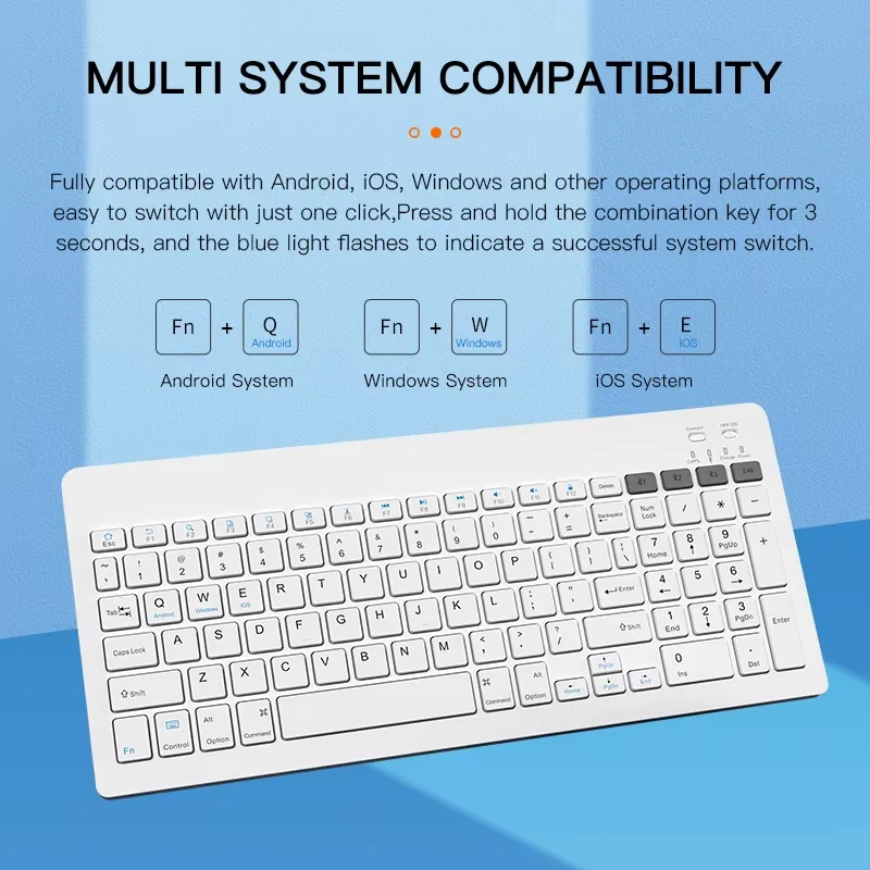 Wireless Bluetooth Keyboard and Mouse for ipad Phone Tablet Samsung Xiaomi Android