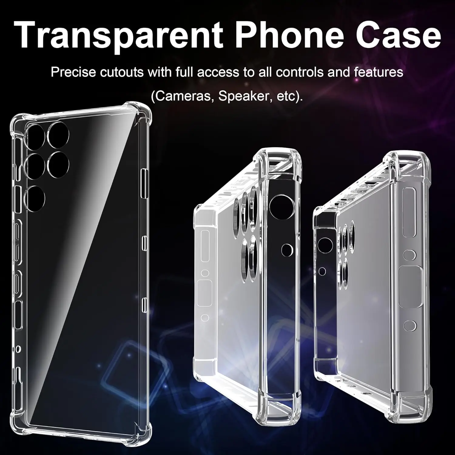 Shockproof TPU Protective Back Cover - Red