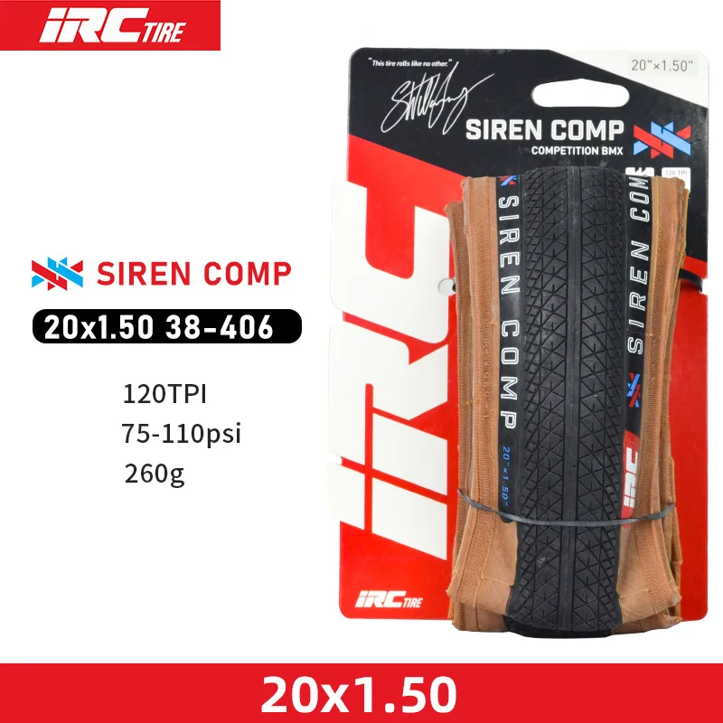 Japan Original IRC SIREN COMP BMX Bicycle Fold Tire 20x1 1/8 20x1