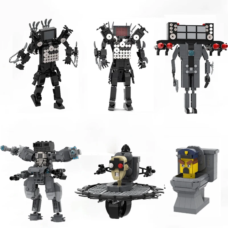 De Skibidi Toilet Building Block Sets, Collectible Model Action Figure Speelgoed Geschenken Voor Kinderen Volwassenen Fans Home Decoratie