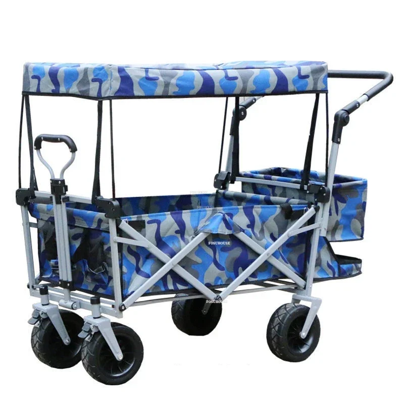 Creative Outdoor Camping Garden Carts Extension Wheels Trolley Home Foldable Carts with Wheels Shopping Cart Portable Beach Cart