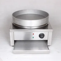 Electric Crepe Baking Pan Fried Dumpling Crepe Commercial Electric Desktop Frying Oven Pan Pancake Machine. 2