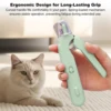 2-in-1 Nail Trimmer with LED Light 200mAh Pet Claw Clippers USB Charging W/ Splash Guard for Cats Small Medium and Large Dog 2