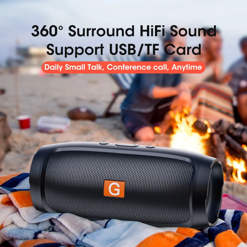 Bluetooth-Колонка портативная с поддержкой FM-радио AUX TF-карты | Электроника