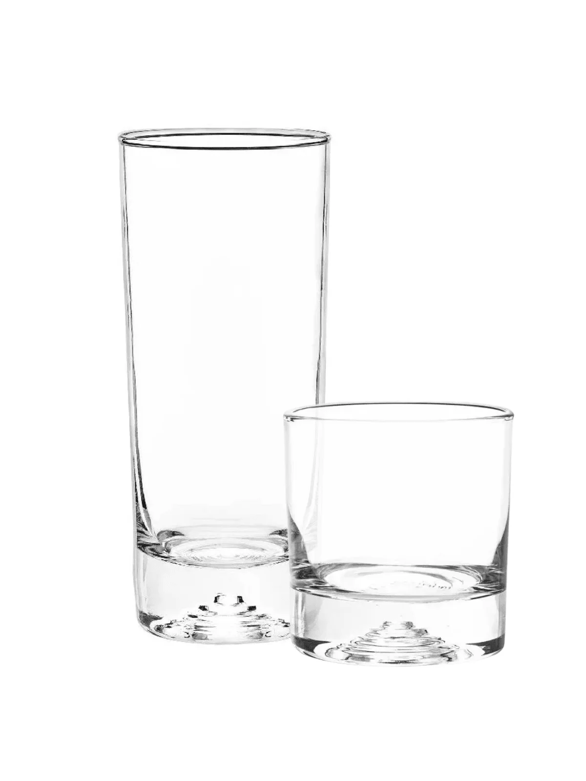Malaga Set 12 Vasos Alto Y Bajo De Vidrio Modernos