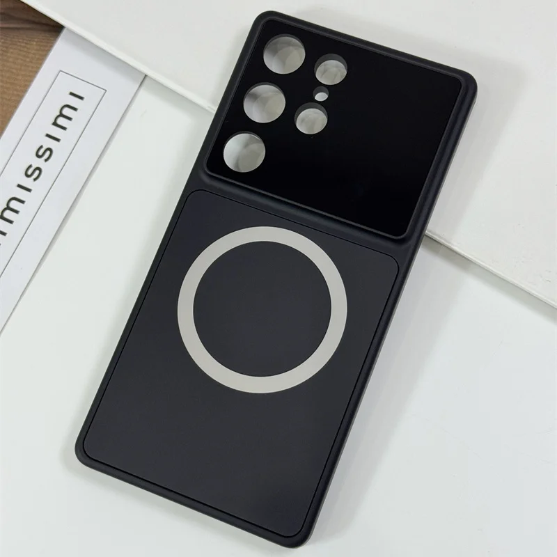 Luxury Glass Nano Matte Magnetic Case with Magsafe-Compatible Wireless Charging and Shockproof Protection