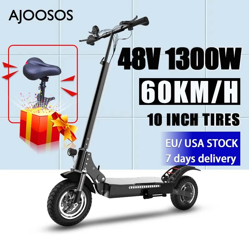 75KM Range Electric Scooter 48V 1300W 60KM/H E Scooter One Step