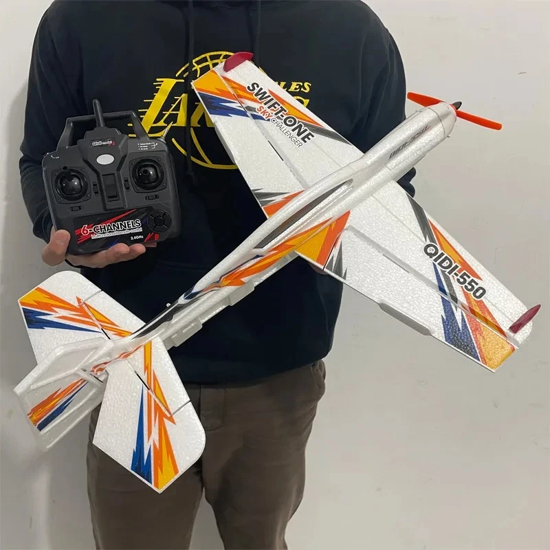 QIDI550 RC Plane 2.4G 500mm Wingspan Wind Resistant Aircraft With One Click Suspension Stunt EPP Foam RTF Flight 2