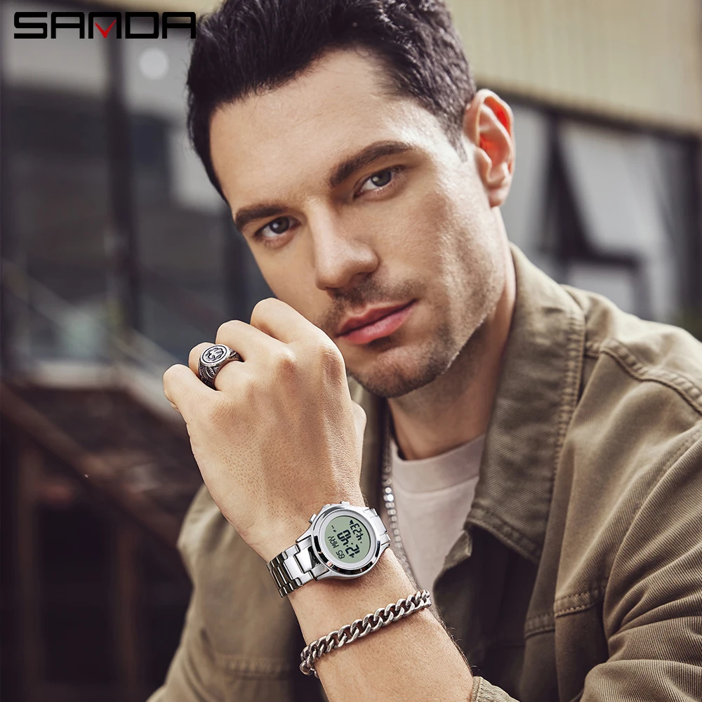 Sanda Middle East Hot selling Watch Arabic Tide Watch Fashion Multi functional Reminder Direction Indicator AZAN WATCH