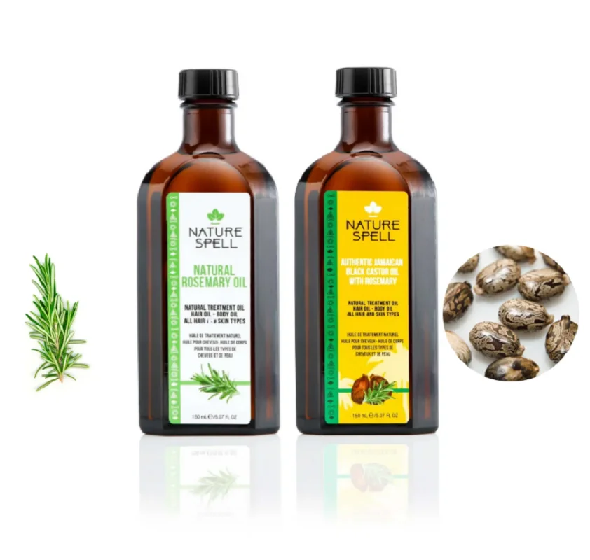 네이처 스펠 로즈마리 모발 및 바디 오일, 모든 모발 및 피부 타입에 영양 공급 및 강화, 천연 잠금 트리트먼트 오일