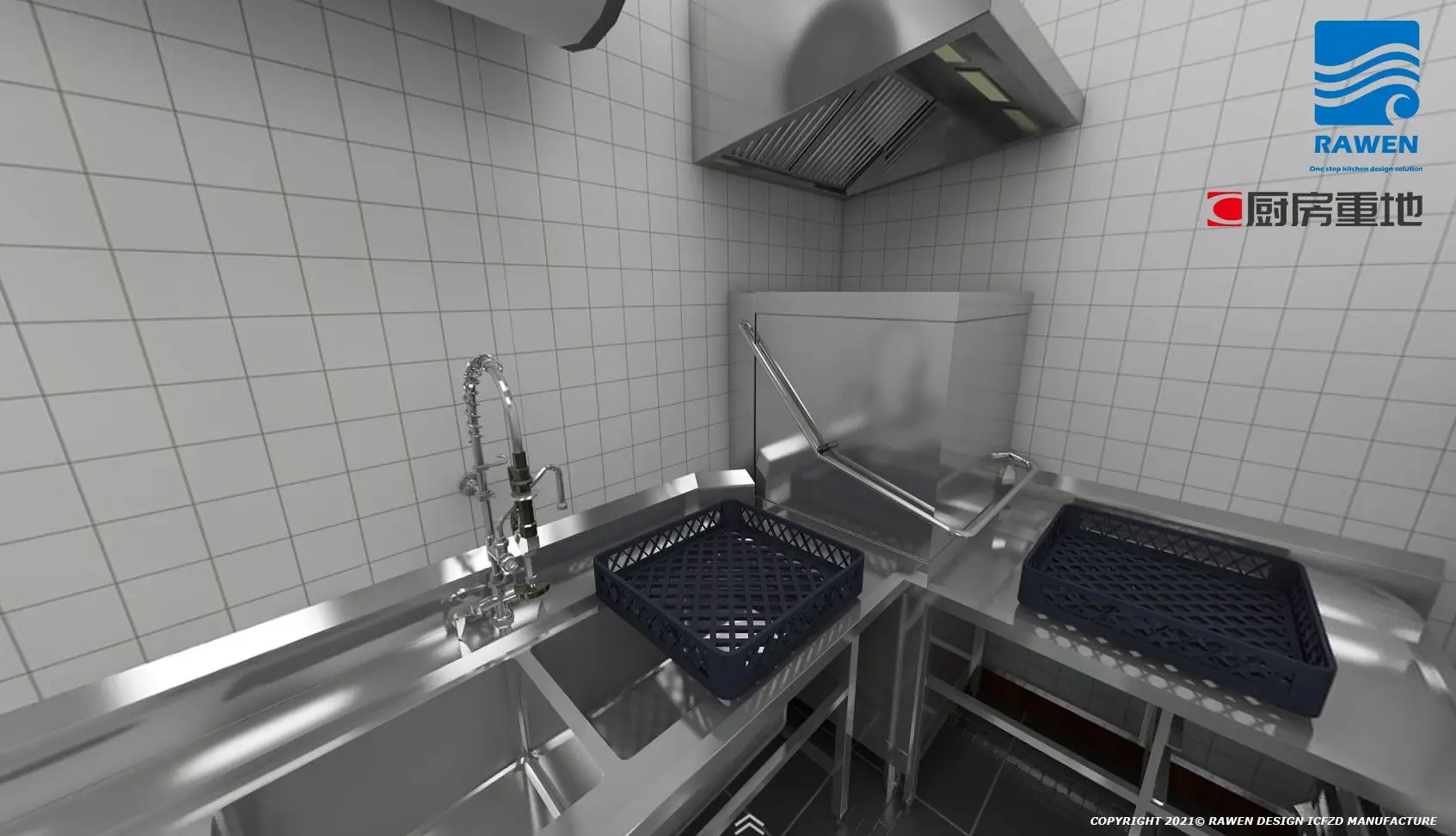 380V Commercial Stainless Steel Kitchen Hotel Restaurant Clean Dirty Electric Uncovery Automatic Dishwasher Equipment 5