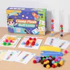 Clamp Plush Ball Game For Kids, Multi In One Clip Soft Beads Toy With Cards And Test Tubes, Color Recognition Teaching Aids 1