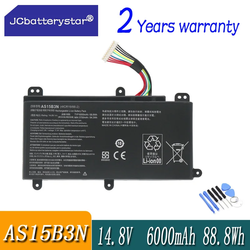 

JC New 6000mAh AS15B3N Laptop Battery for Acer Predator 17 15 G9-591-713C 17 G9-792-72S6 Predator 21X GX21-71 17X GX-79 G5-79