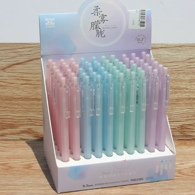 

Милые мягкие цветные механические карандаши для школьных принадлежностей, студенческий карандаш для рисования, корейские канцелярские принадлежности, кавайные вещи, 60 шт.