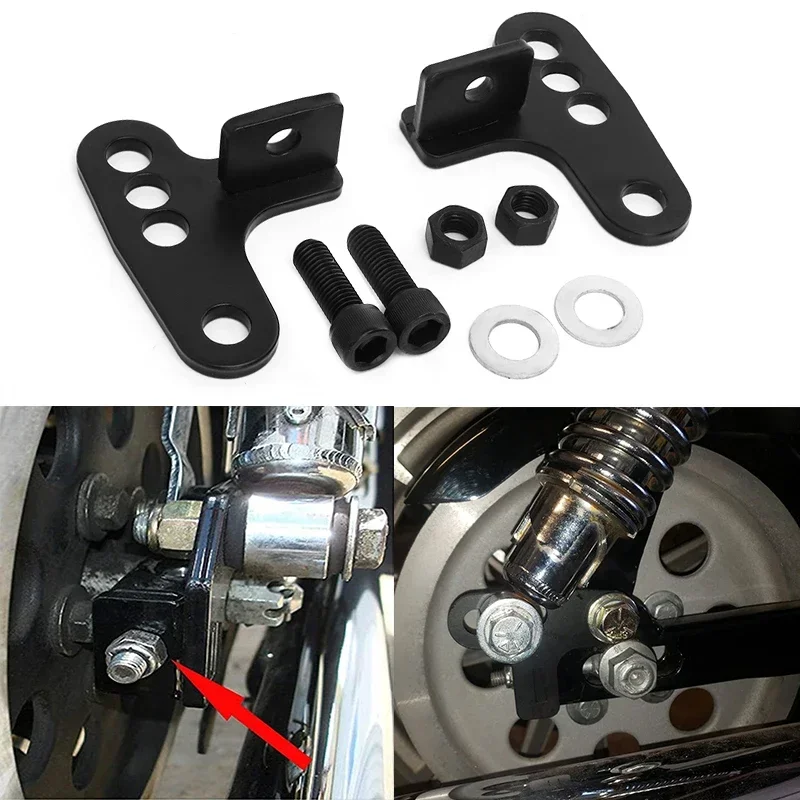 Adjustable Black Rear Shock Lowering Link Block Drop Kit - 1 to 3