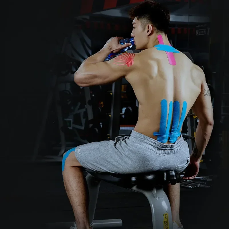 Cotton Elastic Sports Kinesiology Tape 10 Rolls Exercise Muscle Pain Relieve Bandage Knee Wrist Ankle Protector sports tape kinesiology tape
