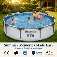Ensemble de piscine Steel Pro MAX 305x76 cm, piscine ronde gonflable pour la famille, la cour, le jardin, avec parois renforcées Tritech, système FrameLink, installation facile, plaisir estival durable 5