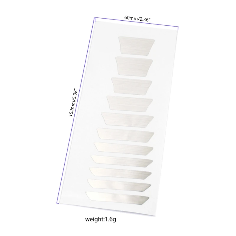Adesivi Per Tastiera Chitarra Alnicov - Intarsi Trapezoidali In Perla Bianca, Per Chitarra E Basso - Foto 2