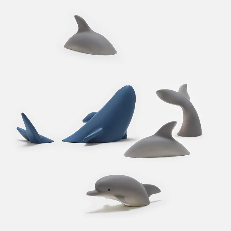 Marine Shark Fridge Magnet Dolphin Magnetic Magnet 3D Stereo Resin Creative Creation