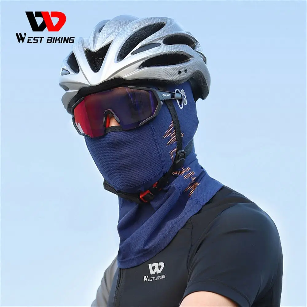 Travel Full Face Bicycle With Glasses Hole Ice Silk Headgear Breathable Balaclava Cycling Mask Bike Summer Headwear